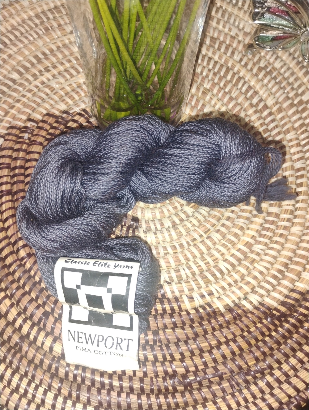 Classic Elite Yarns Newport Pima Cotton Hank in Blue 50 gram Hank NEW - Picture 4 of 8